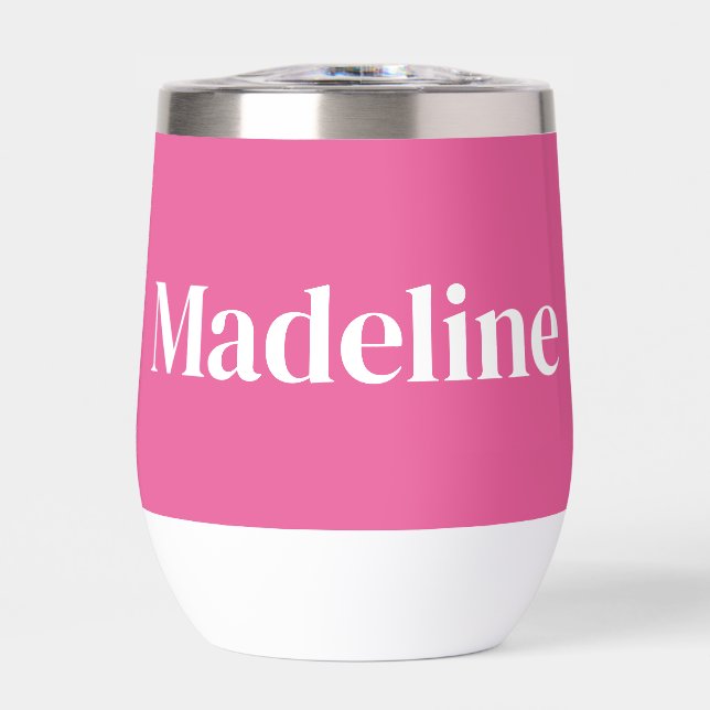 Minimaliste rose fille personnalisée (Avant)