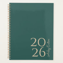 Minimaliste Turquoise personnalisé mensuel