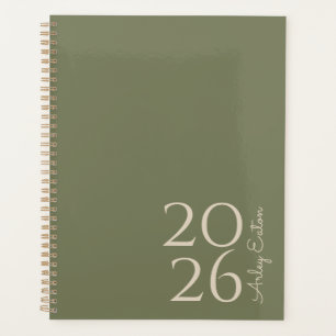 Minimaliste Vintage Olive Personnalisé Mois