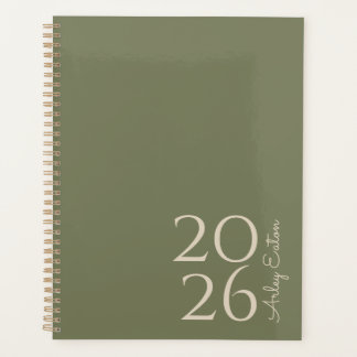 Minimaliste Vintage Olive Personnalisé Mois