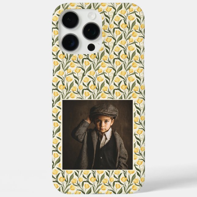 Minimalistic Anniversary Keepsake Tulip Flower Pho iPhone 16 Pro Max Hülle (Rückseite)