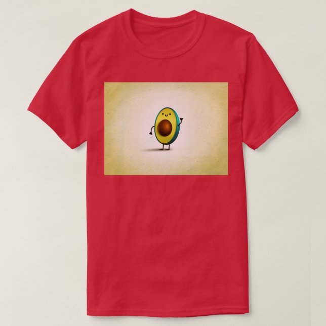 Minimalistic Avocado Design T-Shirt (Design vorne)