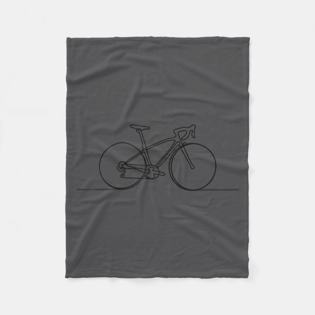 Minimalistic Bicycle Cycling,bike Rider Mountainbi Fleecedecke (Vorderseite)