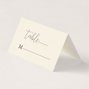 Minimalistic Black Calligraphy On Beige background Visitenkarten