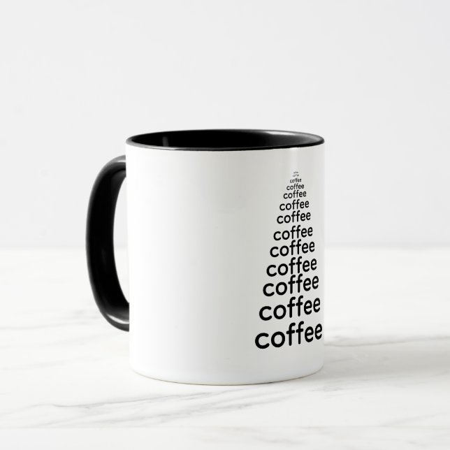 Minimalistic Black Coffee Tree Mug Tasse (Vorderseite Links)