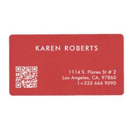 Minimalistic Burned Red Linen White Typography