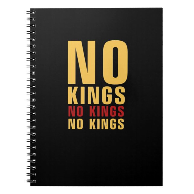 Minimalistic Design No Kings Rebellious No Kings C Notizblock (Vorderseite)
