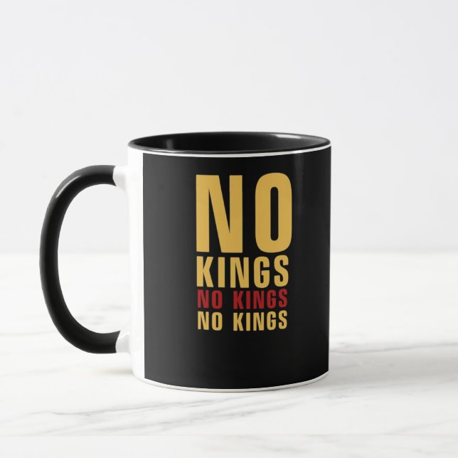 Minimalistic Design No Kings Rebellious No Kings C Tasse (Links)