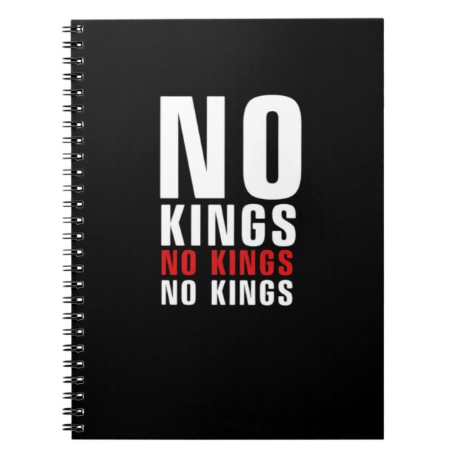 Minimalistic Design No Kings Rebellious No Kings G Notizblock (Vorderseite)
