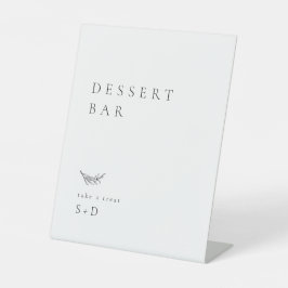 Minimalistic Dessert Bar Wedding Sign Sockelschild