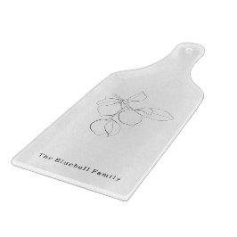 Minimalistic Elegant Farm Chic Lemons Lineart Schneidebrett