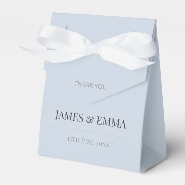 Minimalistic Elegant Typography Dusky Blue Geschenkschachtel (Vorderseite)