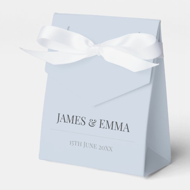Minimalistic Elegant Typography Dusky Blue Geschenkschachtel (Vorderseite)