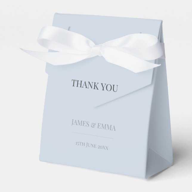 Minimalistic Elegant Typography Dusky Blue Geschenkschachtel (Vorderseite)