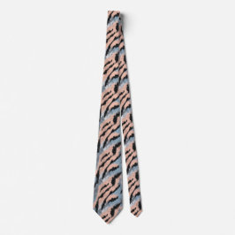 Minimalistic Fathers Day Tiger Print Krawatte