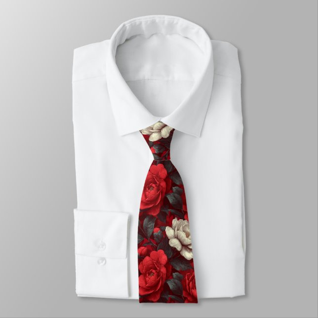Minimalistic Gifts For Husband Gardenias Floral Krawatte (Gebunden)