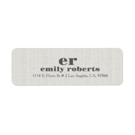 Minimalistic Ivory White Burlap Gray Typography