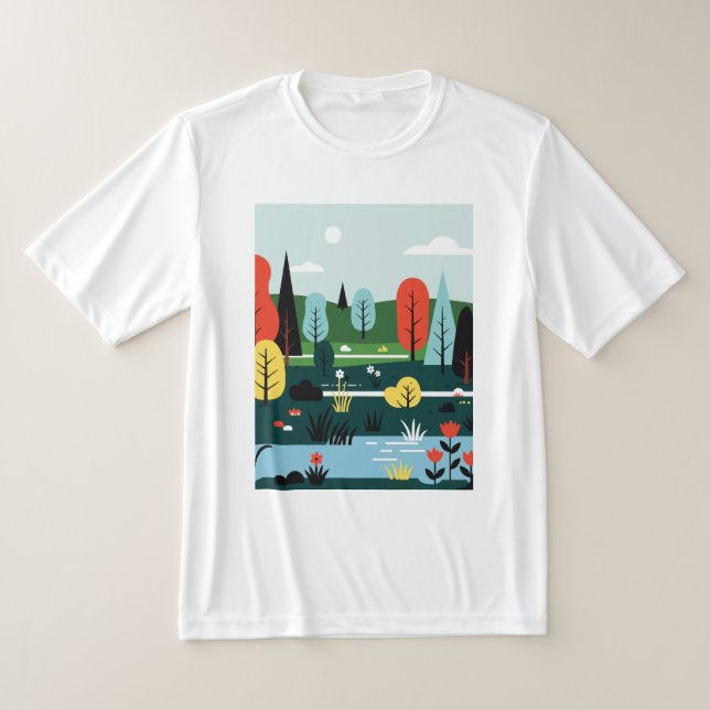 Minimalistic landscape in nature T-Shirt (Ablage )