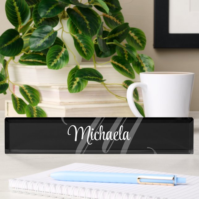 Minimalistic modern monogram initial name namensplakette
