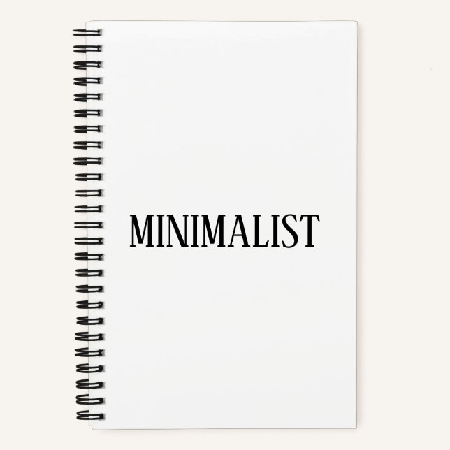 Minimalistic Modern Simple Chic Elegant Typography Notizbuch (Vorderseite)