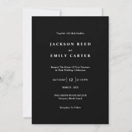 Minimalistic Modern Wedding Invitation Card Einladung