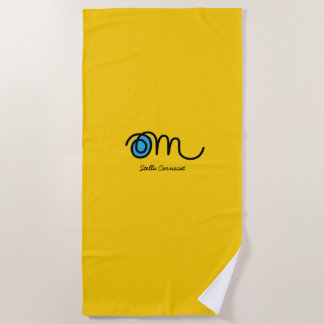 Minimalistic Om Handwritten Personalized Strandtuch