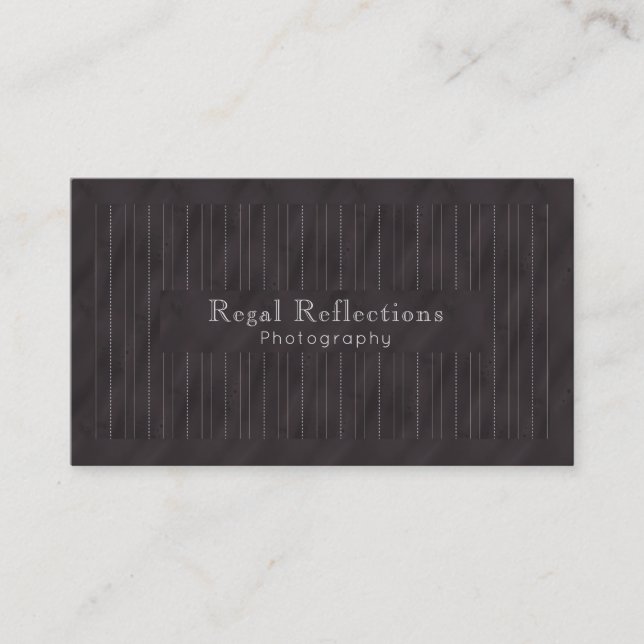 Minimalistic PinStripes (Charcoal) Visitenkarte (Vorderseite)