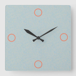 Minimalistic Quarterly Digits on any Color Quadratische Wanduhr