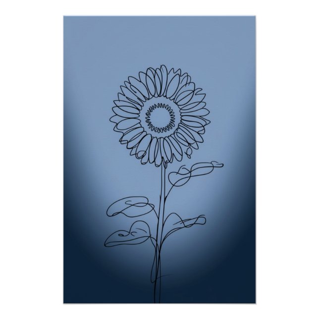 minimalistic sunflower poster (Vorderseite)