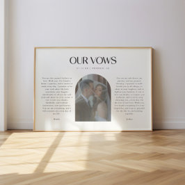 Minimalistic Wedding "Our Vows" Photo Arch Poster