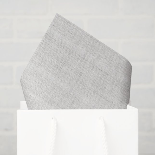 Minimalistic White Burlap Texture Seidenpapier (Geschenktüte)