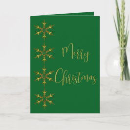 Minimalistic Yellow Snowflake Hand Drawn Art Karte