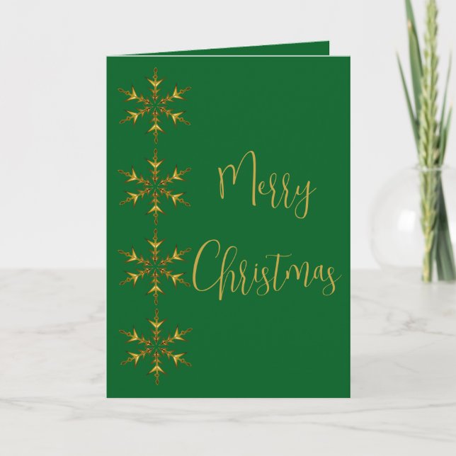 Minimalistic Yellow Snowflake Hand Drawn Art Karte (Vorderseite)