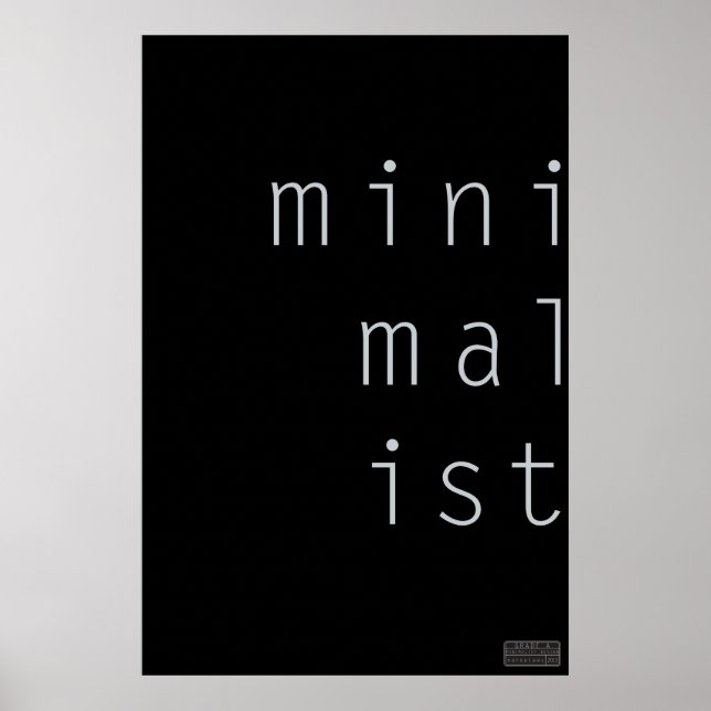 Minimalistisch 001 - Benutzerdefiniertes Hintergru Poster (Vorne)