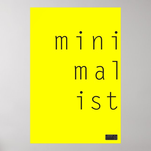 Minimalistisch 003 - Benutzerdefiniertes Hintergru Poster (Vorne)
