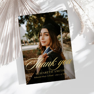 Minimalistisch 2 Fotos Script Abschluss 2024 Folieneinladung