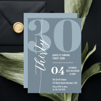 Minimalistisch 30. Geburtstag Party Einladung