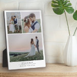 Minimalistisch 3 Bilder Hochzeitsrahmen für Fotos Fotoplatte<br><div class="desc">Zeigen Sie Ihre Lieblingsheirat-Fotos auf einem Regal auf der Zuhause an</div>