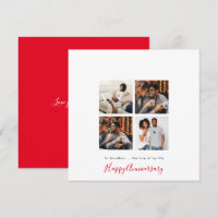 Minimalistisch 4 Foto Collage Personalisieren Jahr