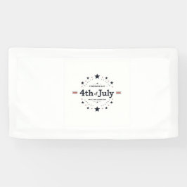 Minimalistisch 4. Juli Banner - Elegantes Retro