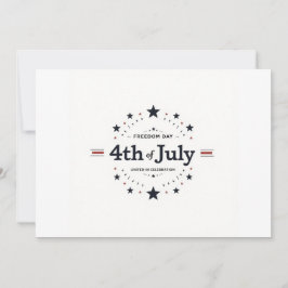 Minimalistisch 4. Juli Einladung - Retro Typograpi