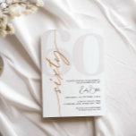 Minimalistisch 60. Geburtstagsparty Einladung<br><div class="desc">Diese minimalistische Typografie 60. Geburtstagsfeier lädt zu einer modernen Geburtstagsparty ein. Das schlichte Design besticht durch klassisch minimalistische Schwarz-Weiß-Typografie mit modernem Ambiente. Anpassbar in jeder Farbe. Behalt das Design minimal und elegant, wie es ist, oder personalisiere es durch Hinzufügen von eigenen Grafiken und Kunstwerken. Für eine erweiterte Anpassung dieses Designs,...</div>