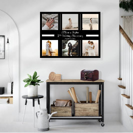 Minimalistisch 6 Foto 1. Hochzeitstag Leinwanddruck