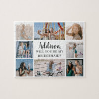 Minimalistisch 8 Foto Collage Bridesmaid Vorschlag