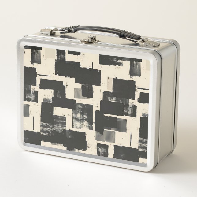 Minimalistisch Abstrakt Metall Brotdose (Vorderseite)