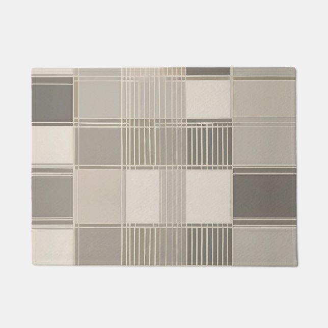 "Minimalistisch Abstrakt mit geometrischem Muster Fußmatte (Vorderseite)