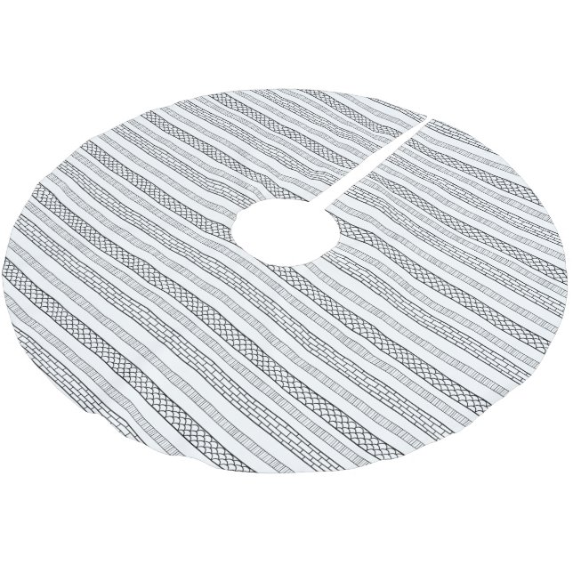 Minimalistisch Abstrakte Weihnachten Polyester Weihnachtsbaumdecke (Schrägansicht)