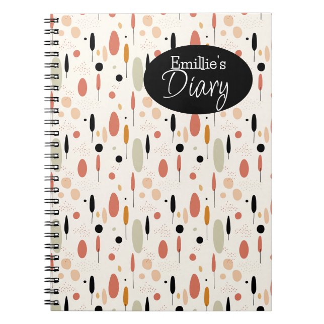 Minimalistisch Abstraktes Boho-Muster Notizblock (Vorderseite)