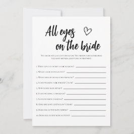 Minimalistisch alle Augen auf dem Bride-Brautparty Einladung