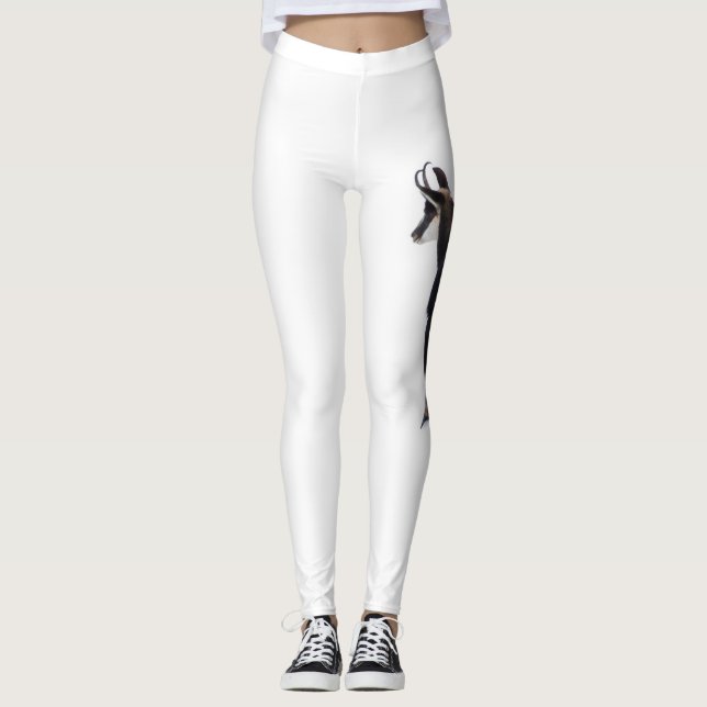 Minimalistisch Alpinistisches Gämse Bergziege auf  Leggings (Vorderseite)